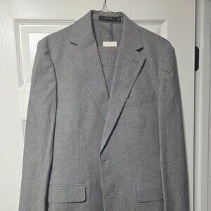 Tailored-Fit Linen-Blend Mini Houndstooth Suit Jacket